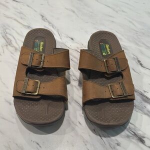 Skechers Women's‎ Reggae Jammin Brown Leather Sandal Size 7